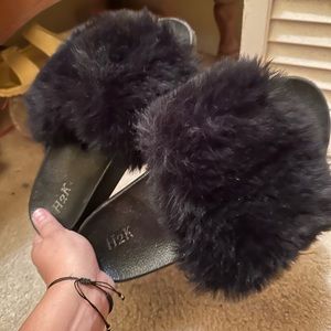 Women fuzzy slides